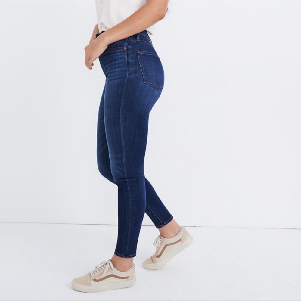 Madewell Curvy High Rise Skinny Jeans Curvy Stretch Ankle Blue Jean